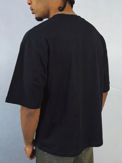 ESCAPE ESSENTIAL BLACK BOXY TEE