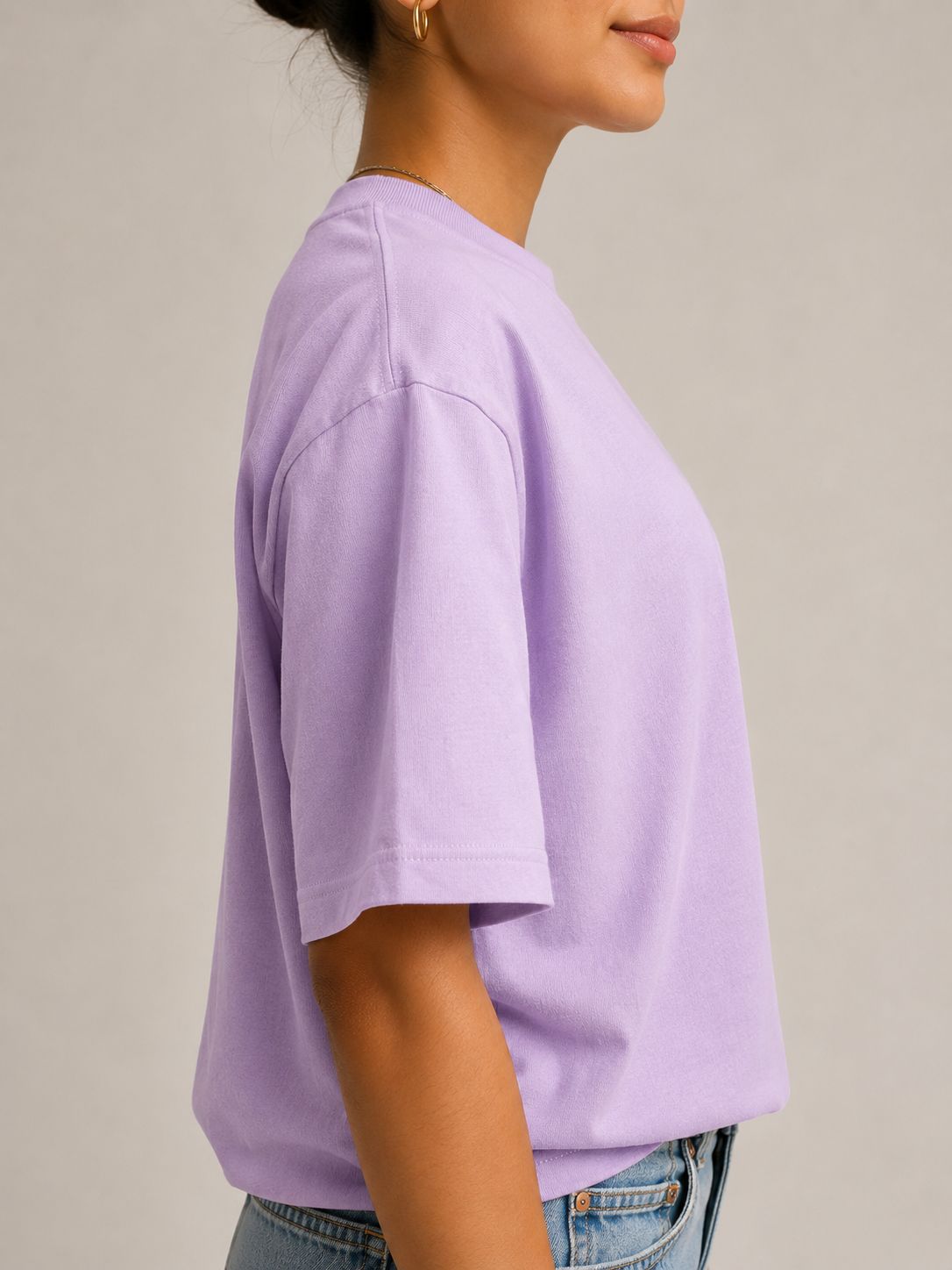 ESCAPE LILAC BOXY FIT TEE