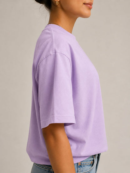ESCAPE LILAC BOXY FIT TEE