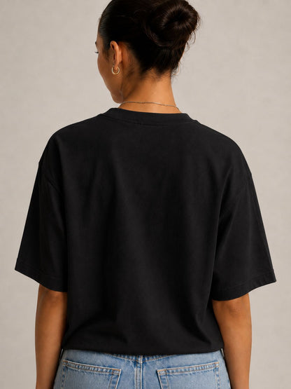 ESCAPE ESSENTIAL BLACK BOXY TEE