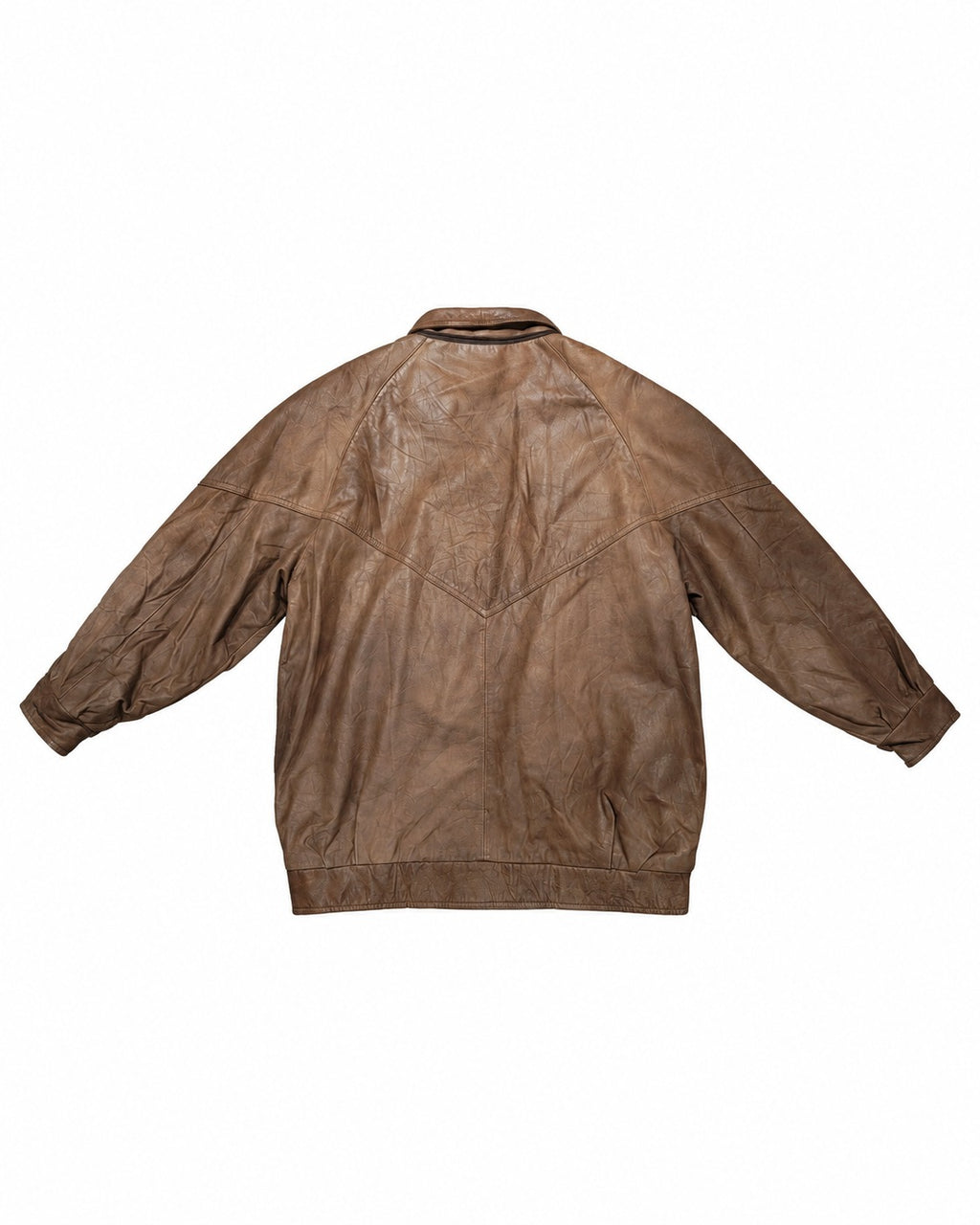 Brown Leather Jacket – back view