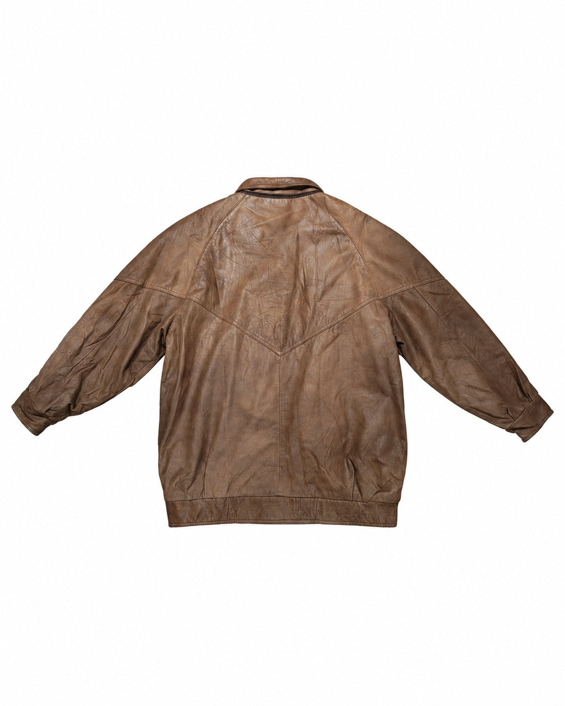 Brown Leather Jacket – back view