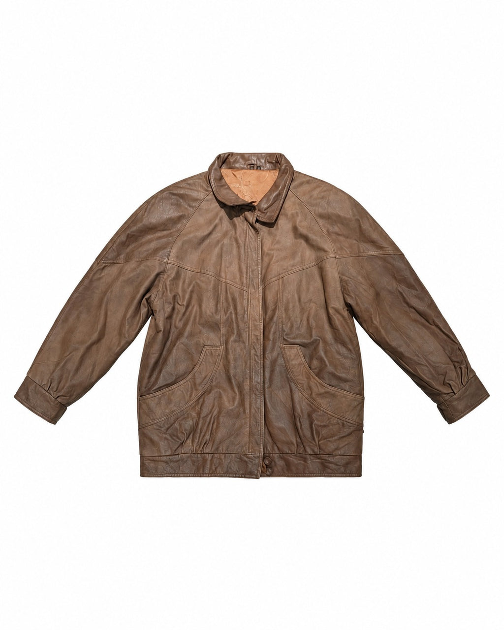 Brown Leather Jacket – front view
