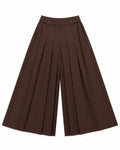 Brown Pleated Pants – front view