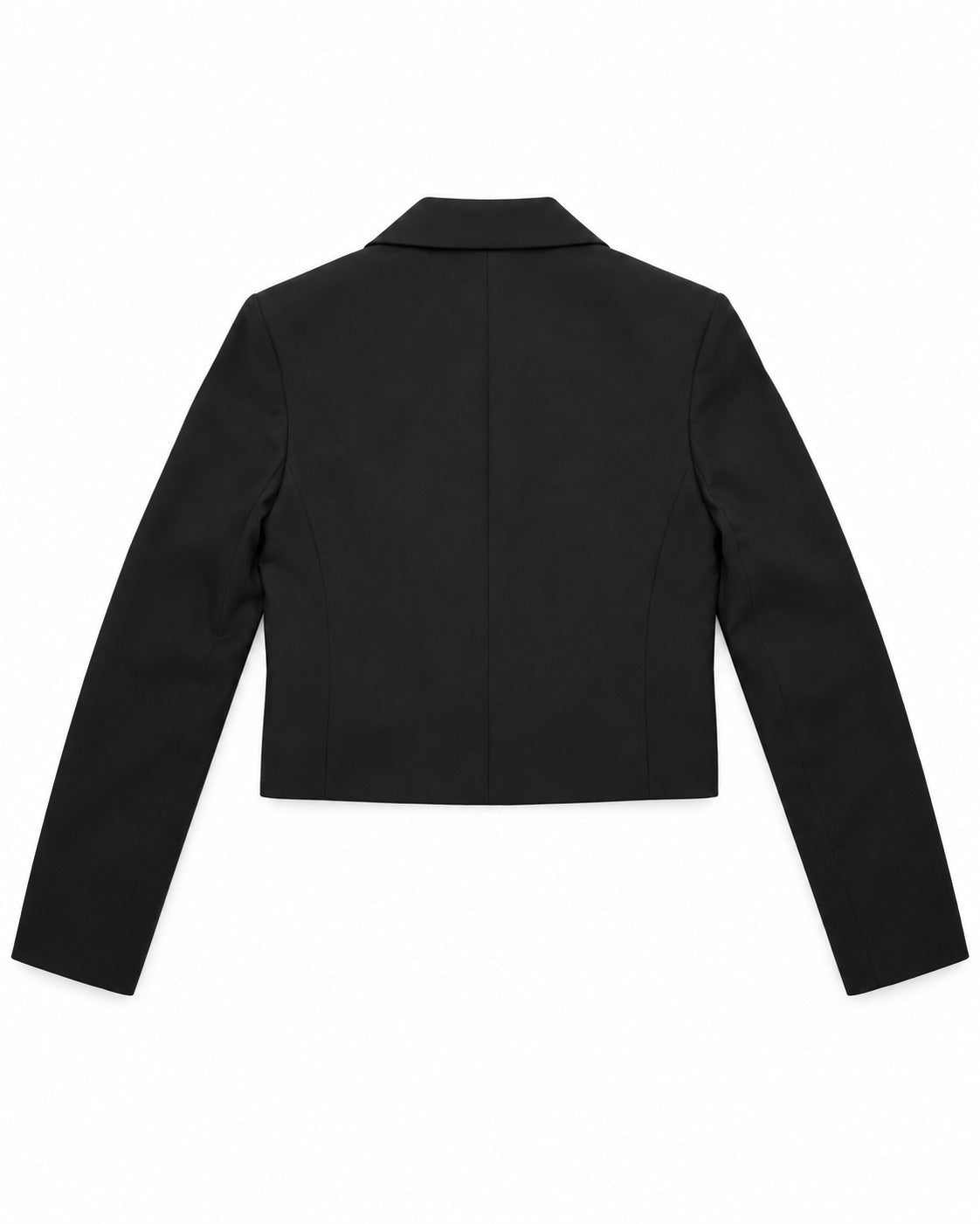 Women's Cropped Blazer in Black – back view