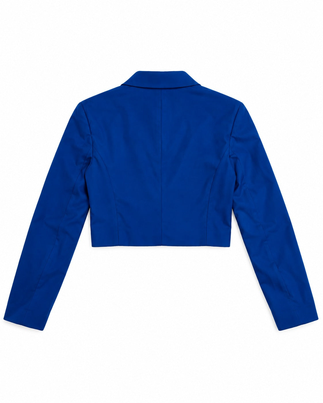 Blue Women's Cropped Blazer – back view