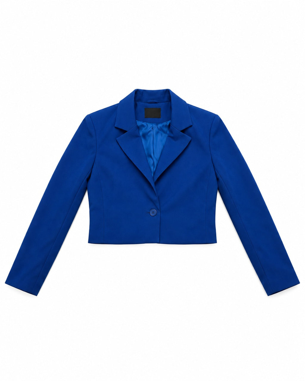 Blue Women's Cropped Blazer – front view