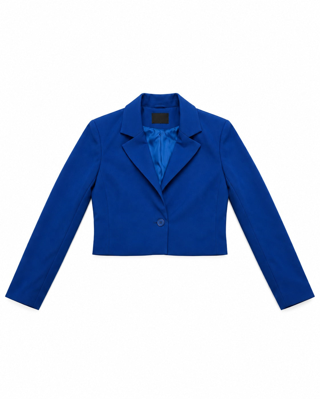 Blue Women's Cropped Blazer – front view