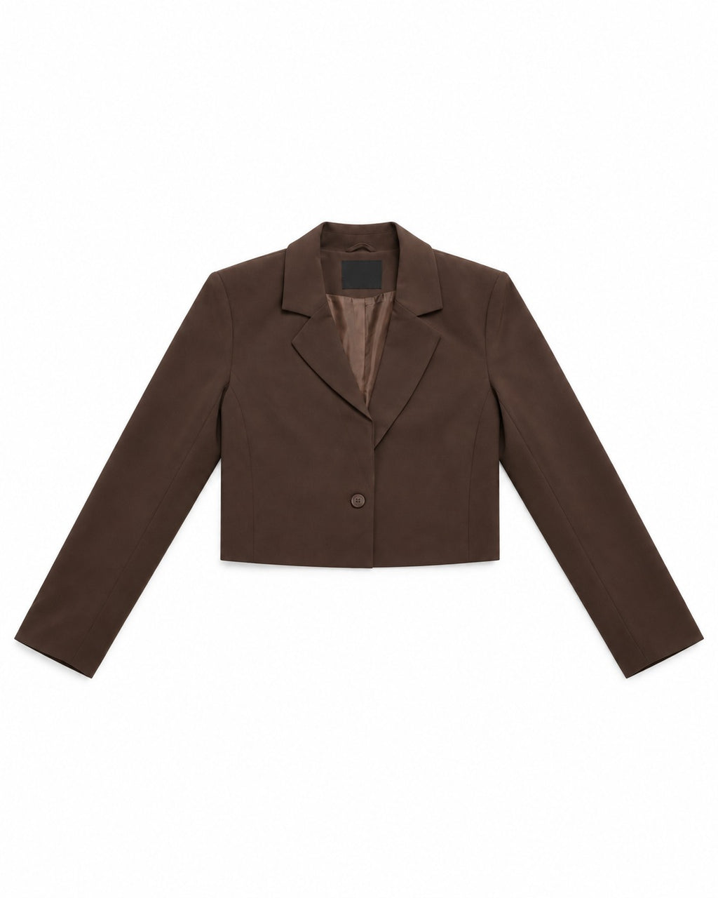 Brown Women's Cropped Blazer – front view