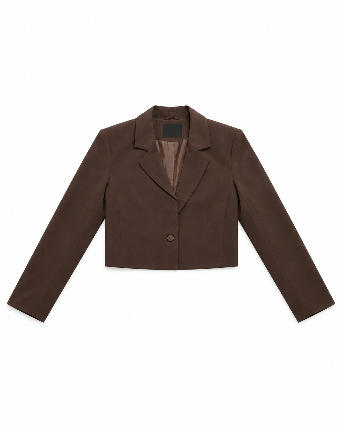 Brown Women's Cropped Blazer – front view