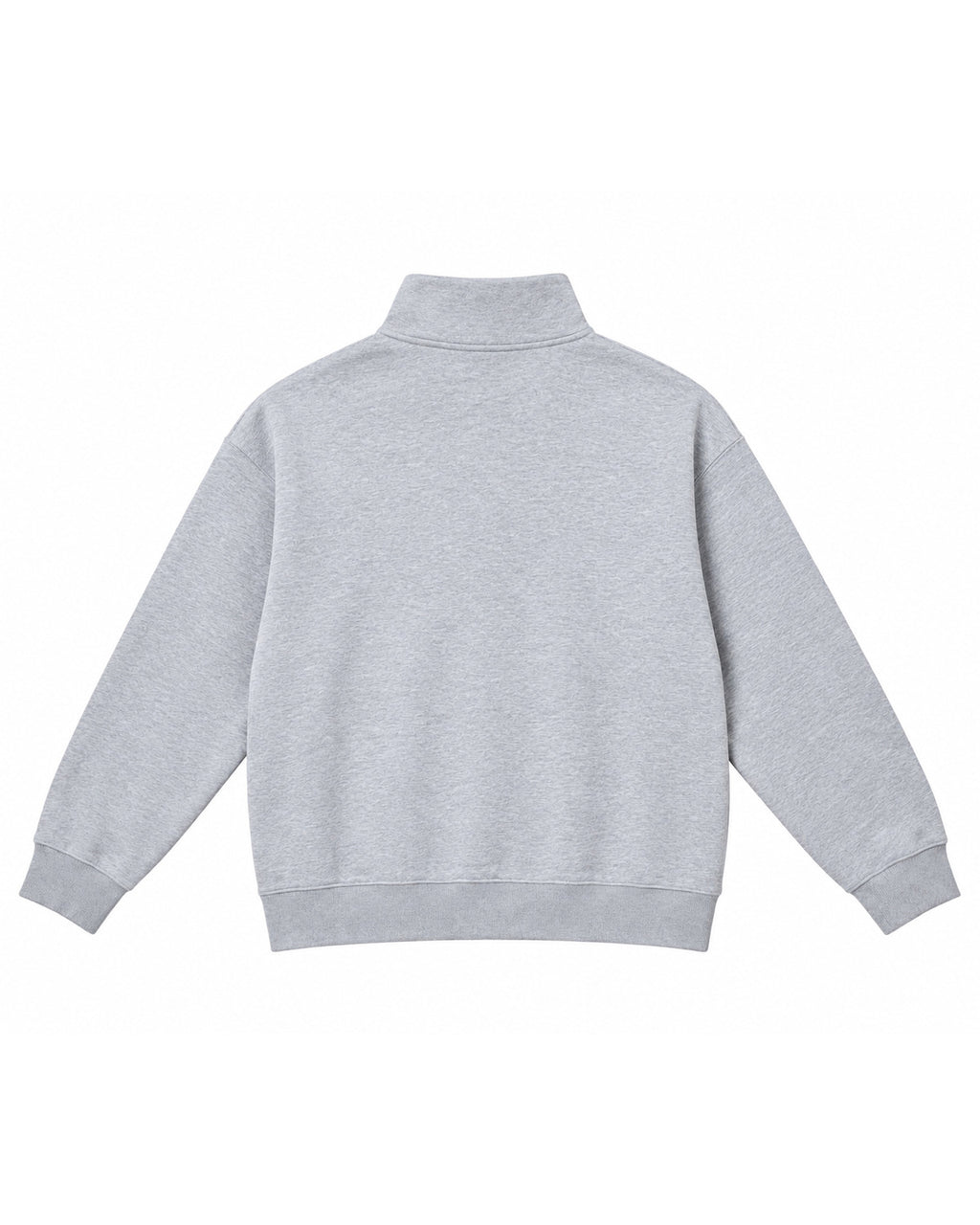 Grey Melange Quarter-Zip Pullover – back view