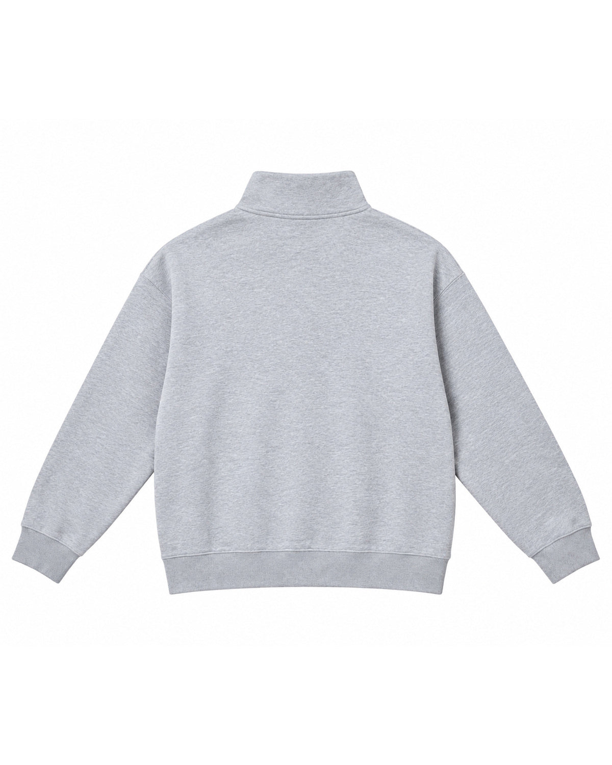Grey Melange Quarter-Zip Pullover – back view