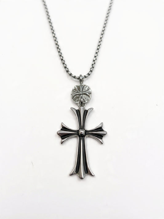 Classic Silver Cross Pendant Necklace