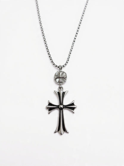 Classic Silver Cross Pendant Necklace