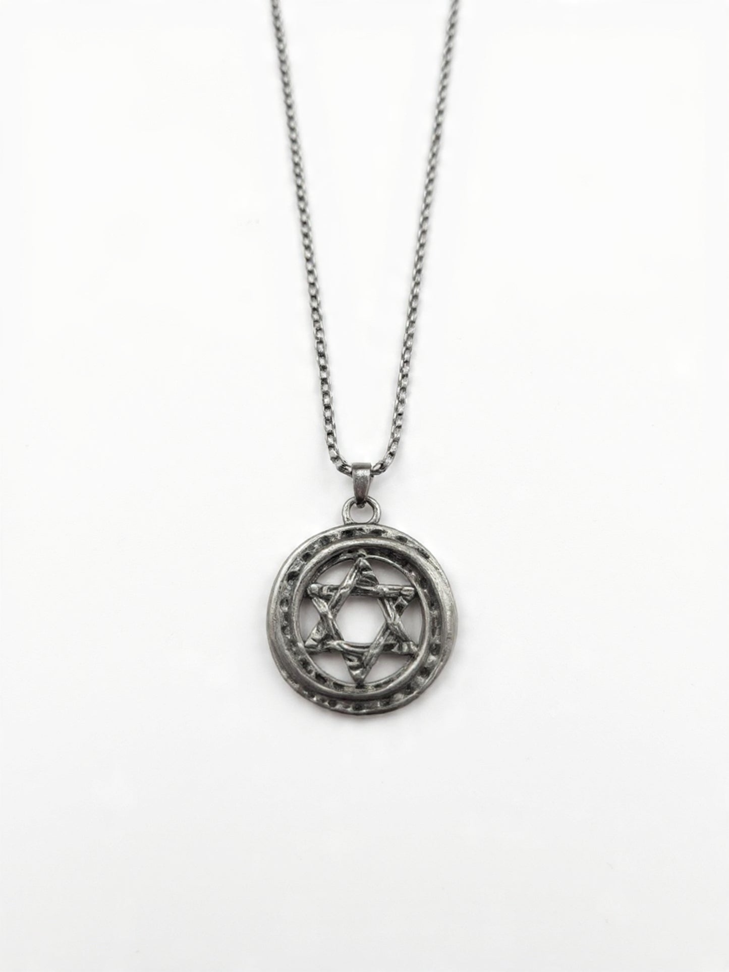 Occult Pentagram Circle Necklace