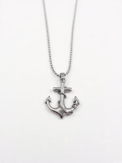 Anchor Cross Pendant Necklace