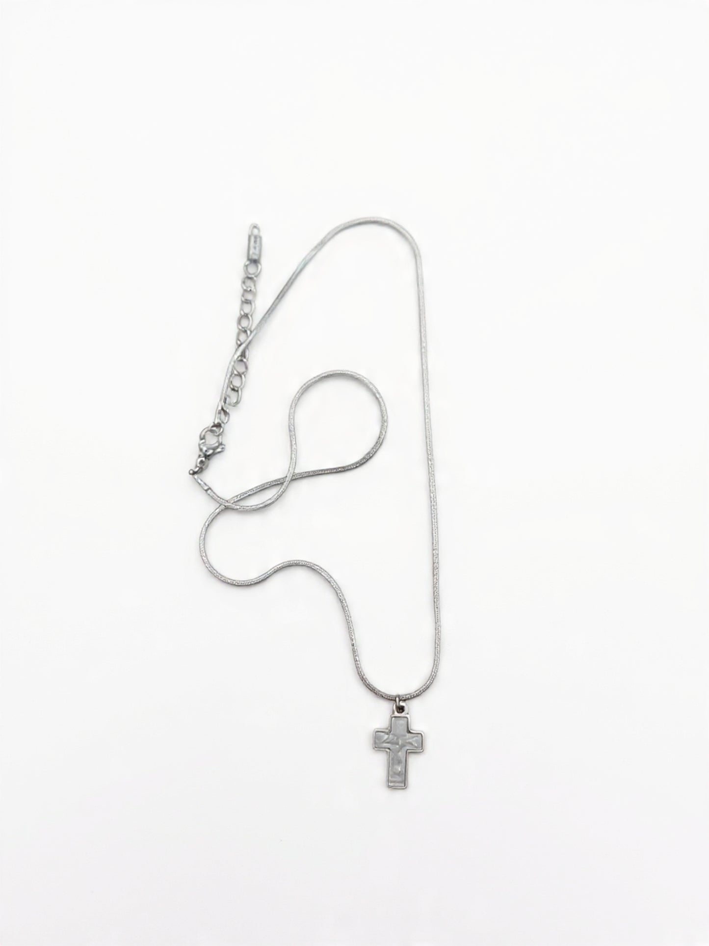 Silver Cross Pendant Necklace