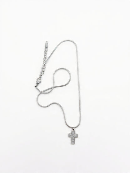 Silver Cross Pendant Necklace