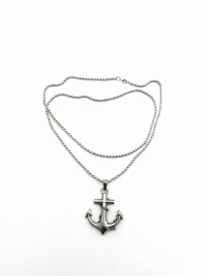 Anchor Cross Pendant Necklace