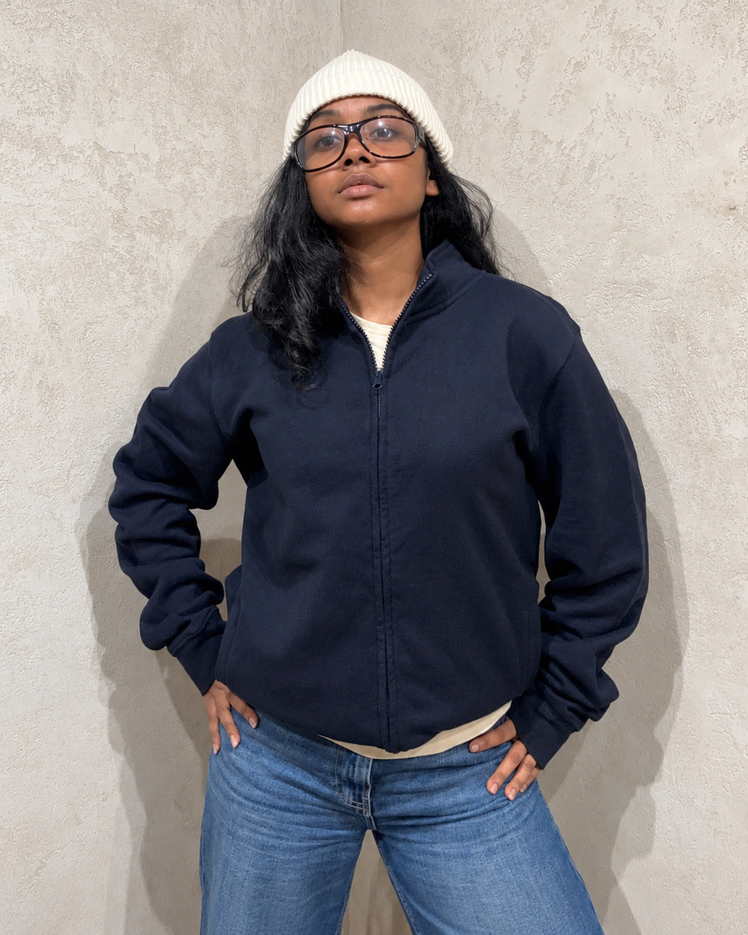 Navy Quarter-Zip Pullover