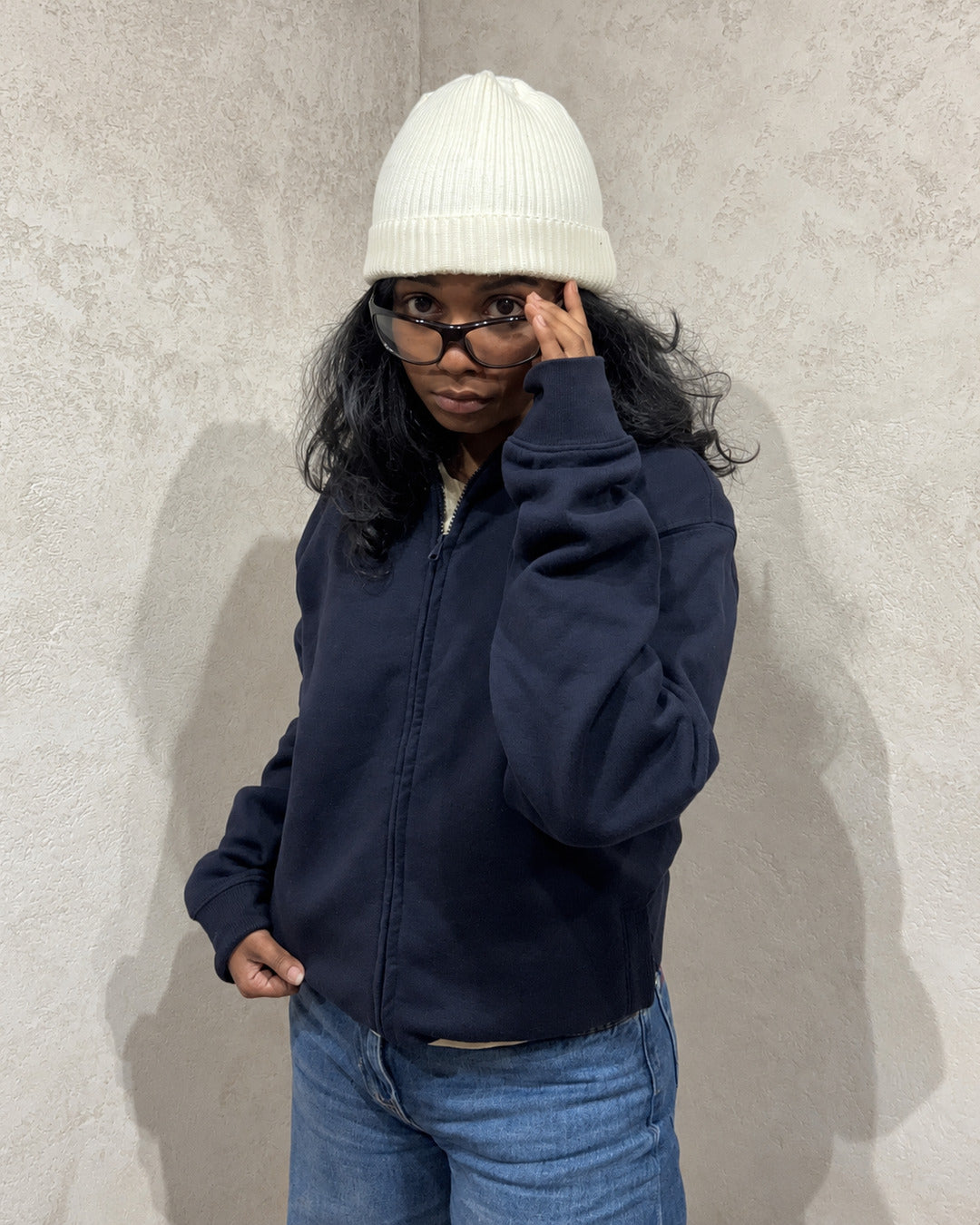Navy Quarter-Zip Pullover