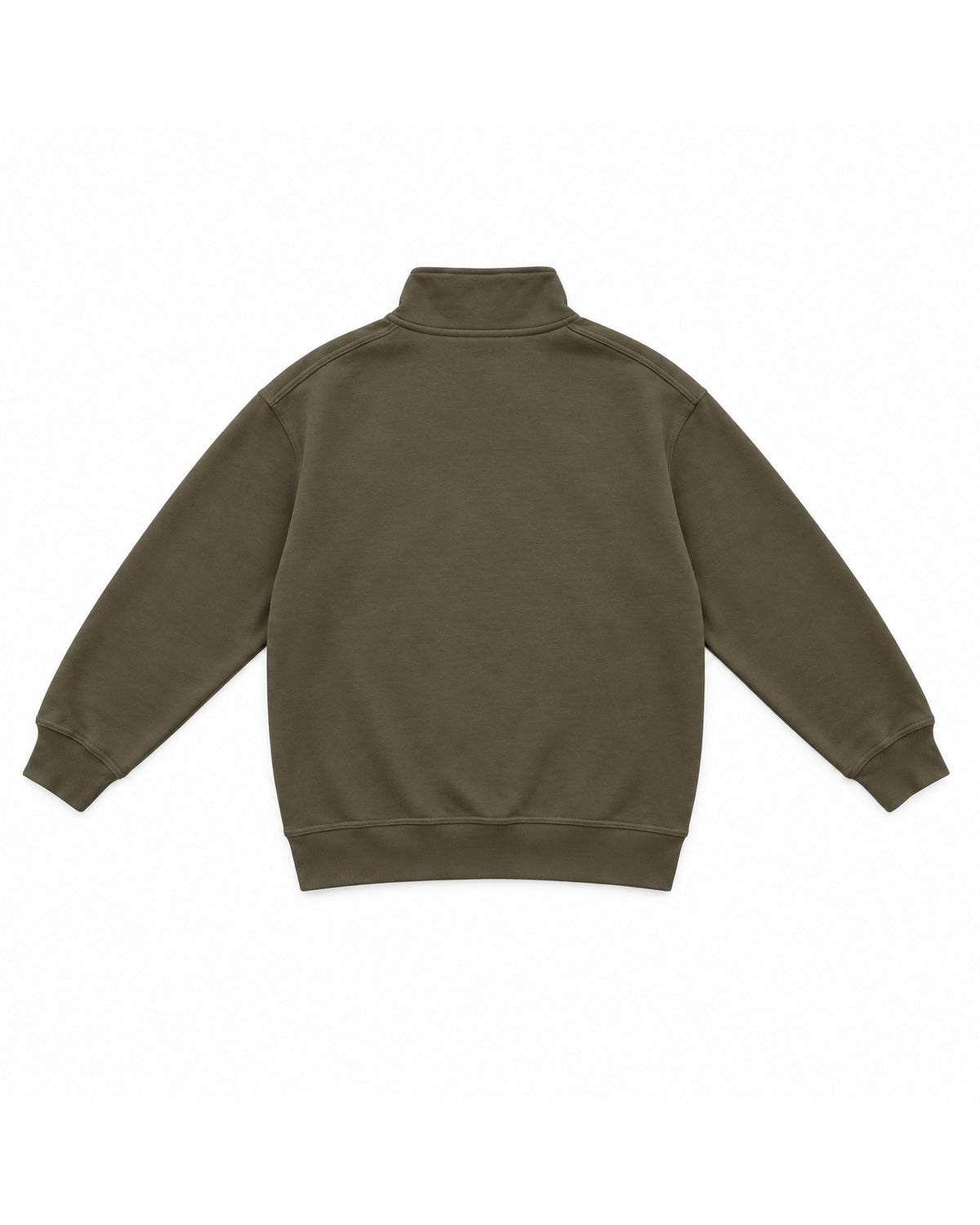 Olive Quarter-Zip Pullover – back view