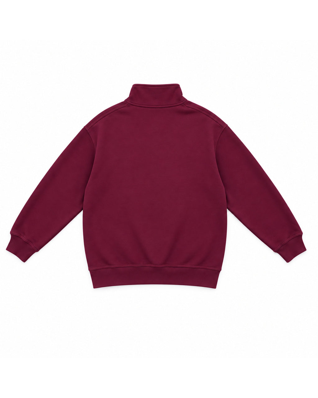 Plum Quarter-Zip Pullover – back view