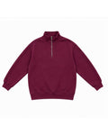 Plum Quarter-Zip Pullover – front view