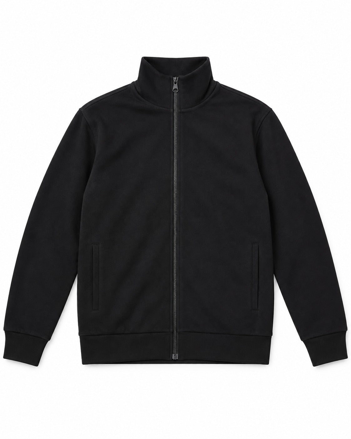 Black Quarter-Zip Pullover – front view