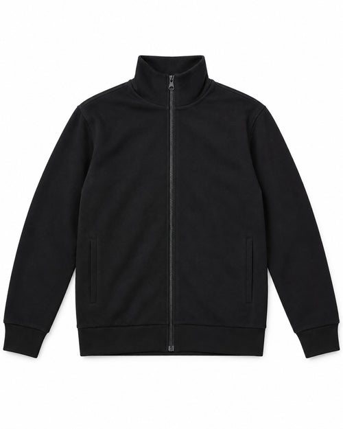 Black Quarter-Zip Pullover – front view
