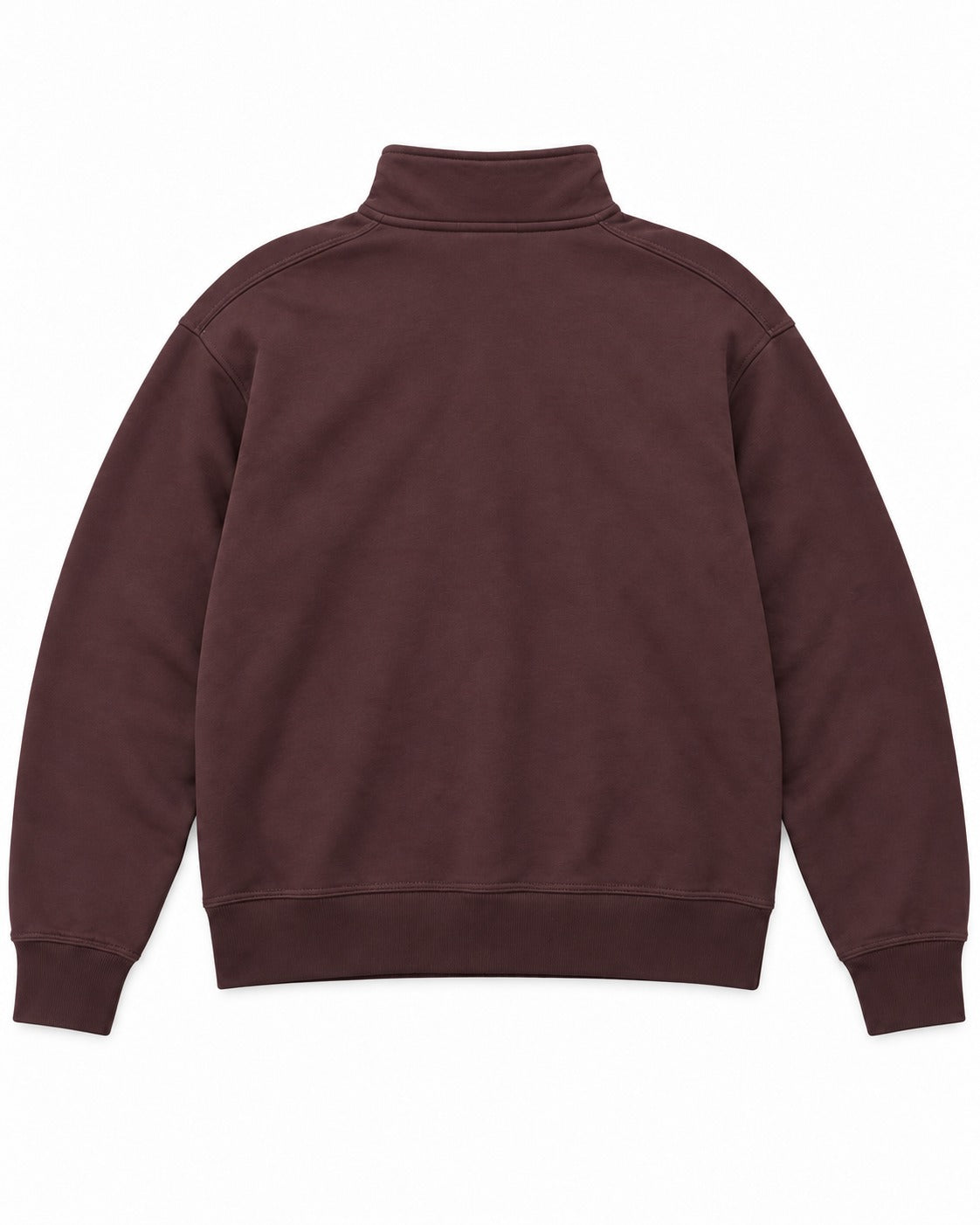 Quarter-Zip Pullover in Brown – back view
