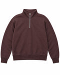 Quarter-Zip Pullover in Brown – front view