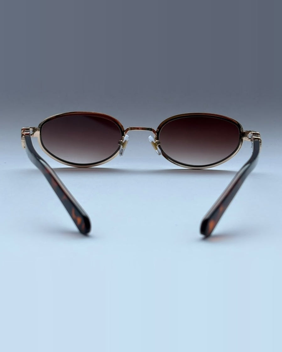 Retro Oval - Tortoise Gold