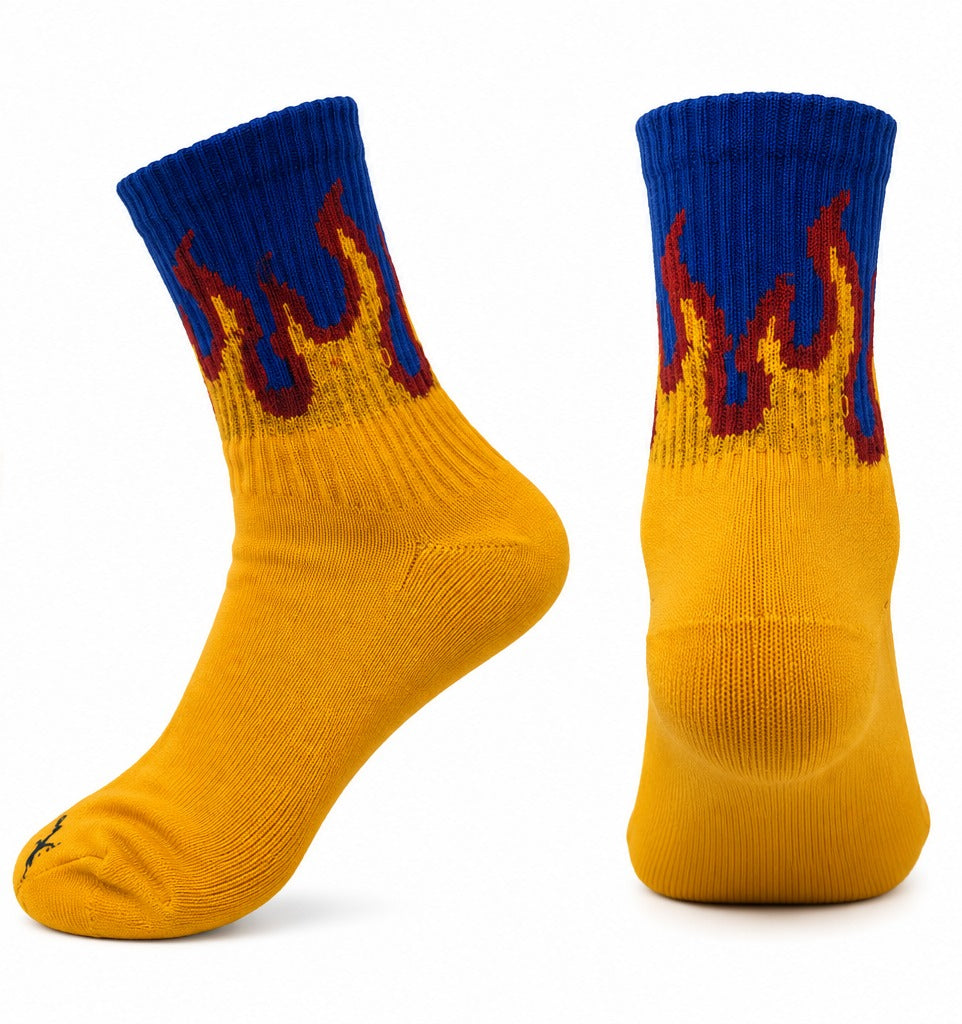 Blue Blaze Flame Socks