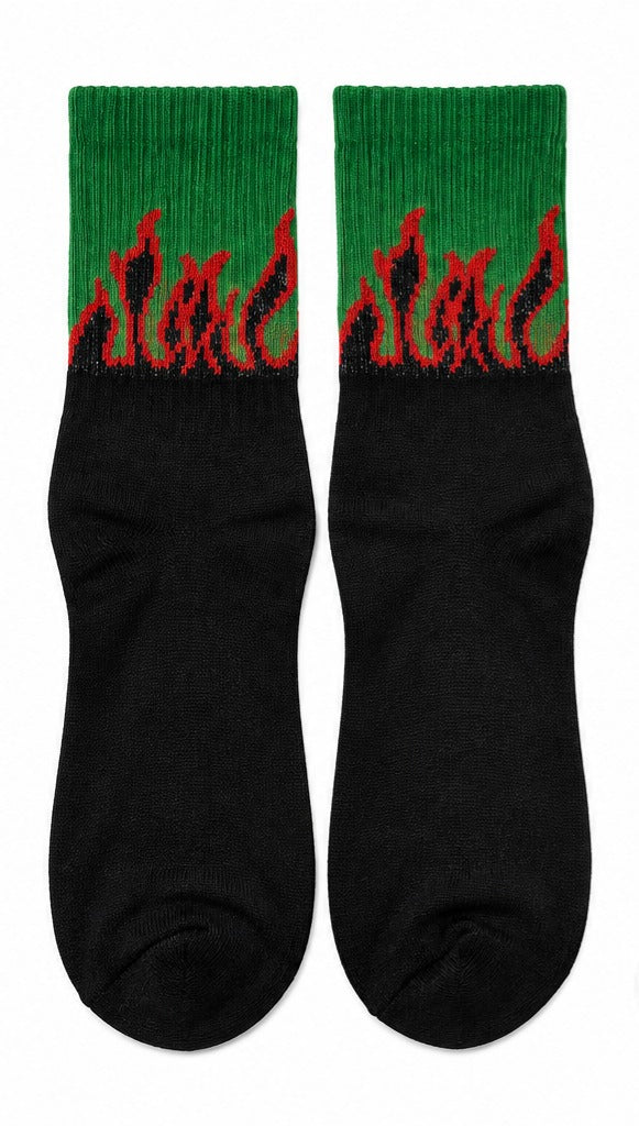 Toxic Flame Socks flat
