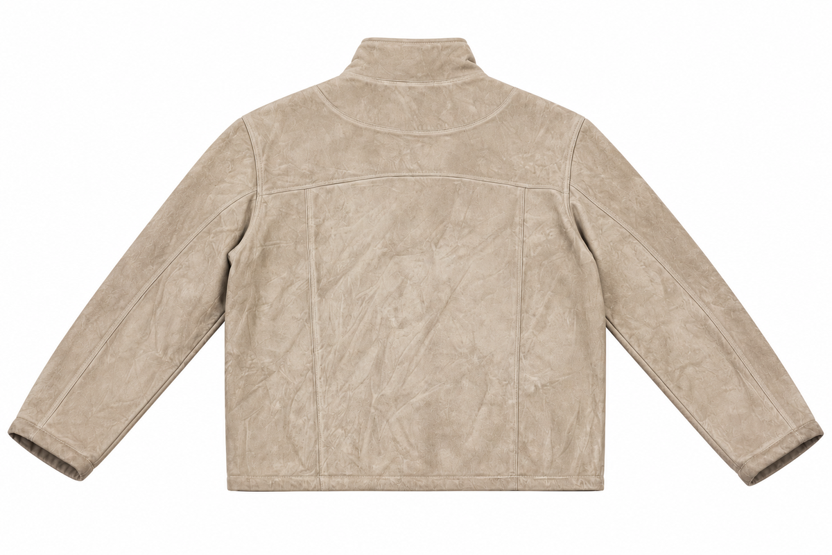 Taupe Suede Jacket – back view