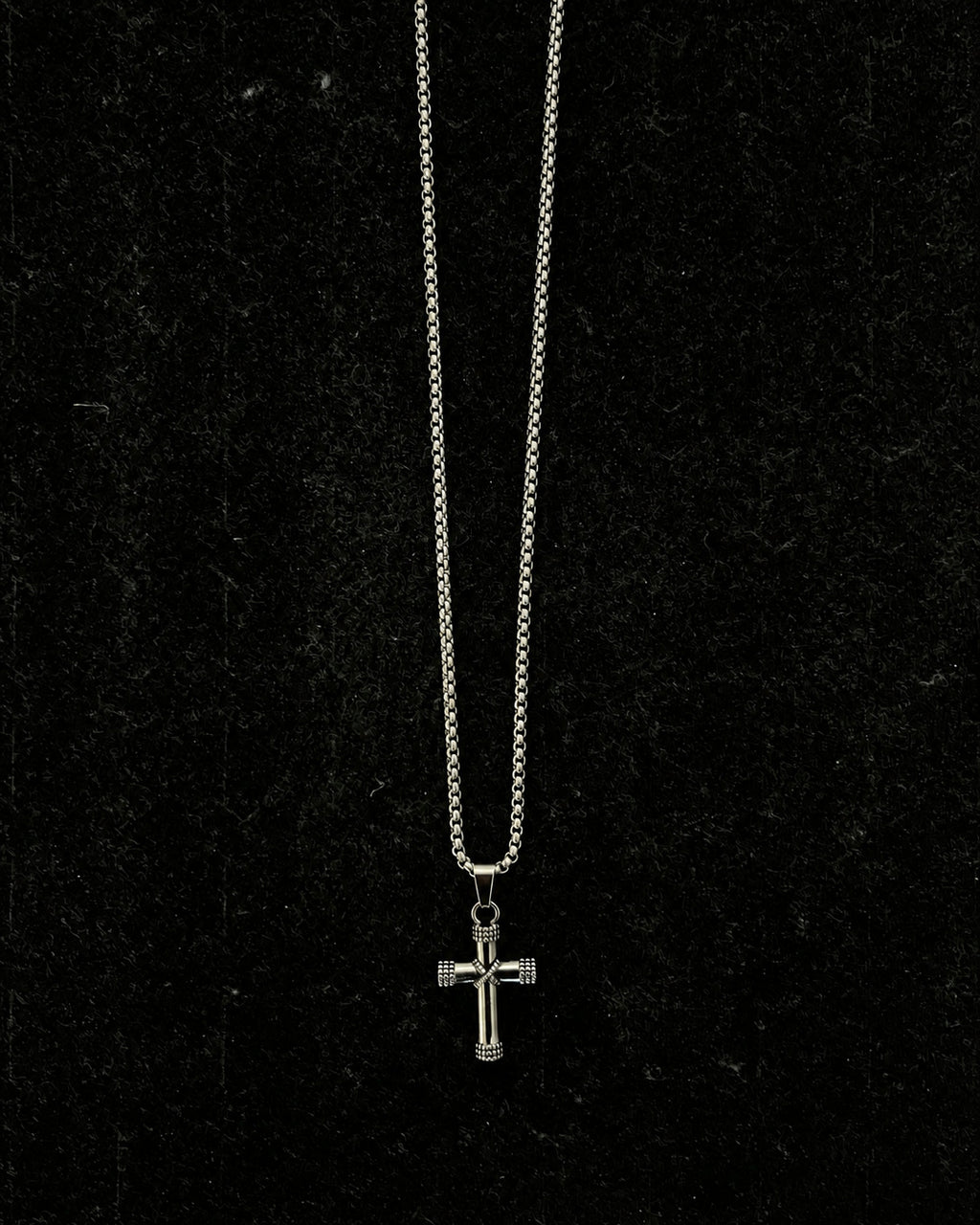 Textured Cross Necklace