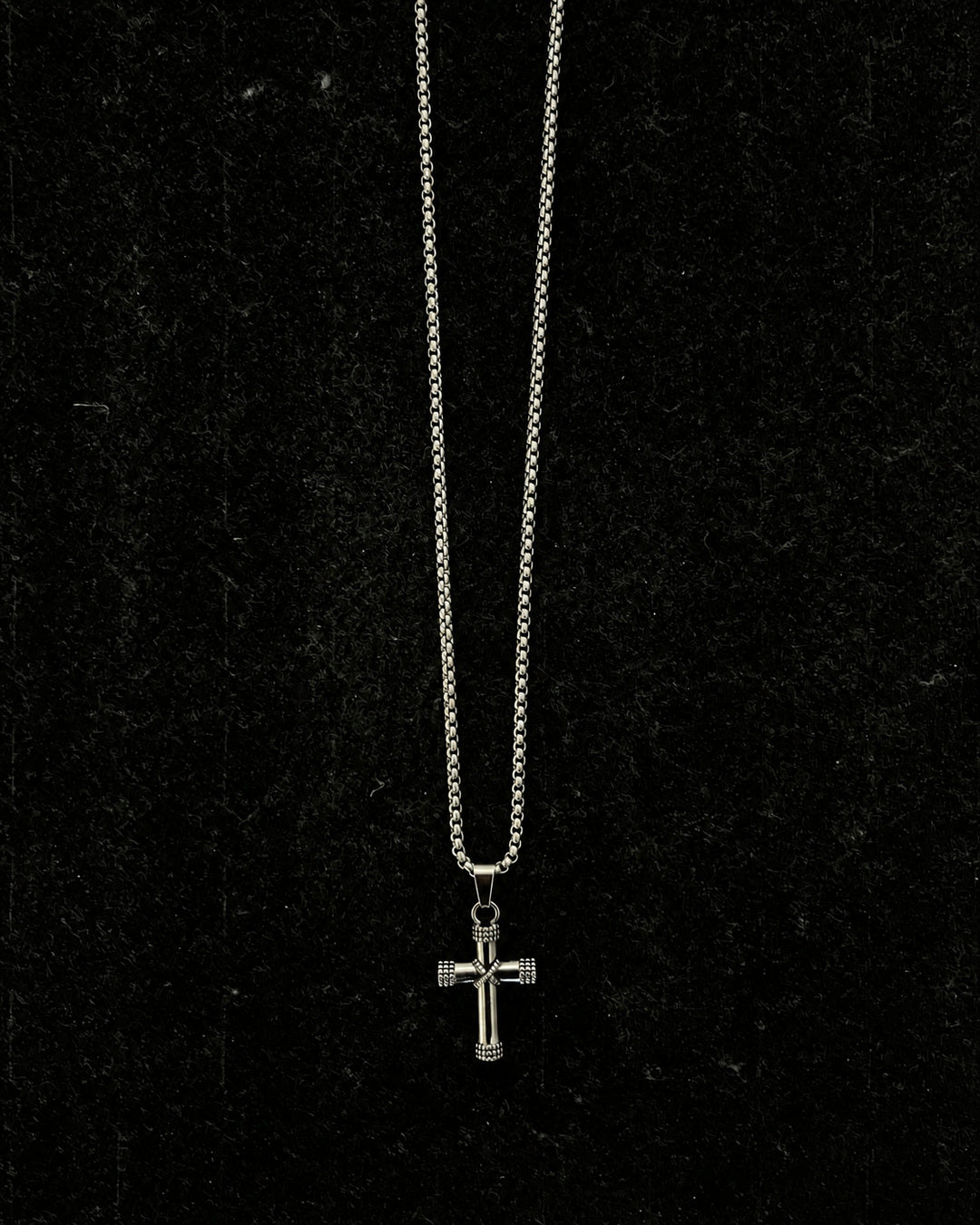 Textured Cross Necklace